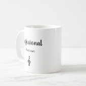 Mug Symbole musical Musicien Noir Blanc (Devant gauche)