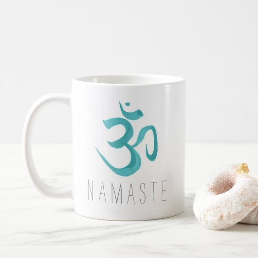 Mug SYMBOLE Namaste Om Yoga Médiation (Avec donut)