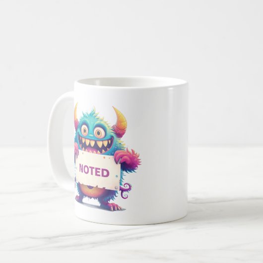 Mug Symbole Noté Funny Monster (Devant gauche)