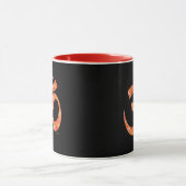 Mug Symbole Om de teinture orange Spirituelle Noir Com (Centre)