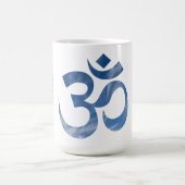 Mug Symbole Om du Motif des nuages du ciel bleu 15oz (Centre)