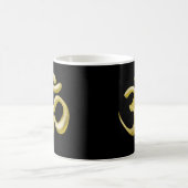 Mug SYMBOLE OM Or Élégant | Sanskrit Spirituel Noir (Centre)