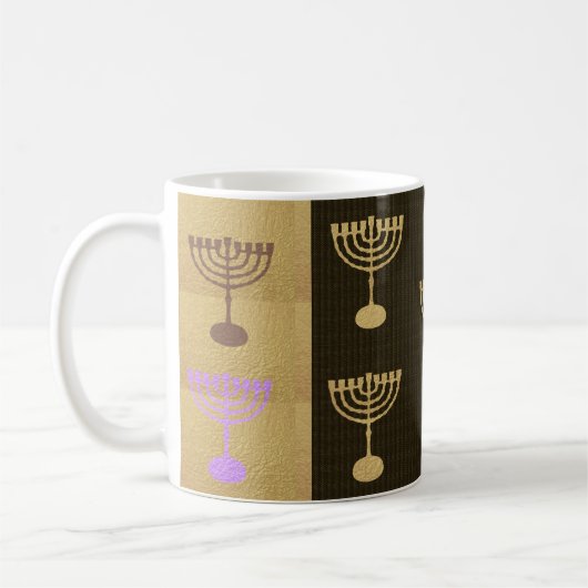 Mug Symbole or de Noël Hanoukka Menorah (Gauche)
