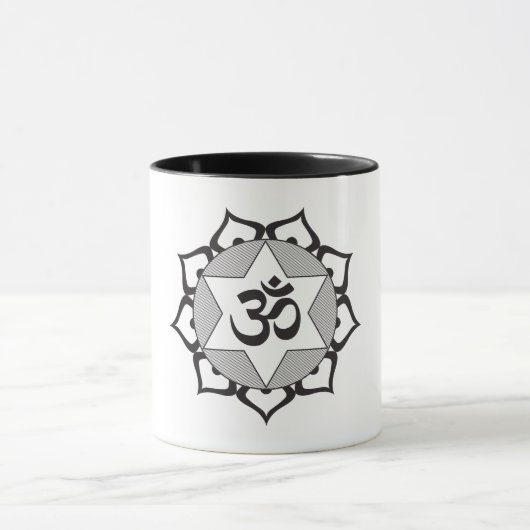 Mug Symbole original noir Yoga OM (Centre)