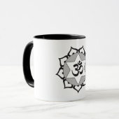 Mug Symbole original noir Yoga OM (Devant gauche)