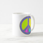 Mug Symbole PAIX avec des couleurs remplies (Devant droit)