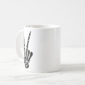 Mug SYMBOLE PAIX Squelette Halloween Squelette (Devant gauche)