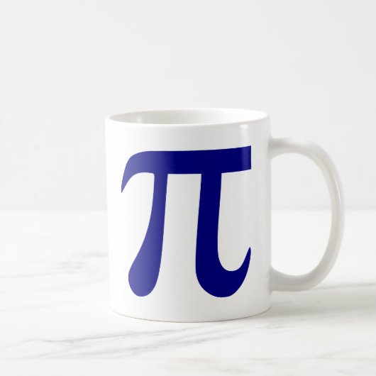 Mug Symbole Pi Bleu Marine (Droite)