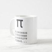 Mug Symbole Pi et chiffres de Pi Prof de maths (Devant gauche)