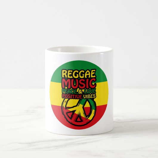 Mug Symbole Reggae et Paix avec citations positives (Centre)