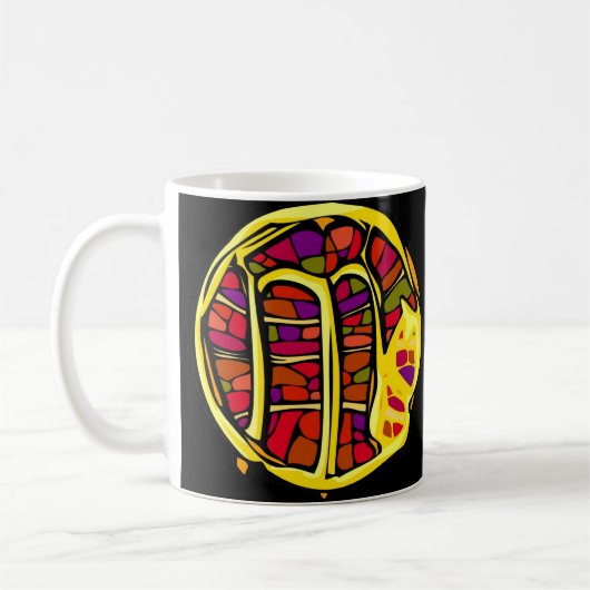 Mug Symbole rouge de scorpion couleur pierre rouge (Gauche)