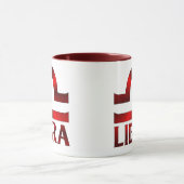 Mug Symbole rouge d'horoscope de Balance (Centre)