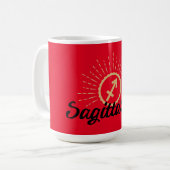 Mug Symbole Sagittarius Starburst Rouge (Devant gauche)