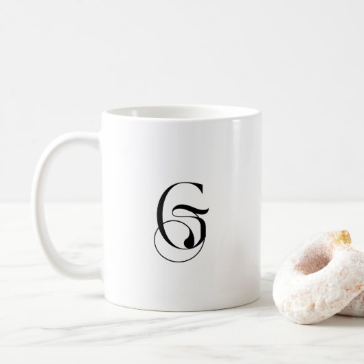 Mug Symbole simple noir "G" (Avec donut)