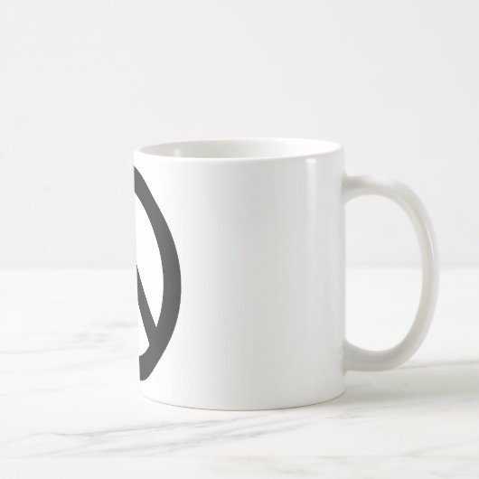 MUG SYMBOLE SYMBOLE DE LA PAIX BLANC NOIR (Droite)