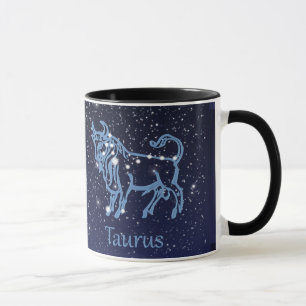 Mug Symbole Taurus Constellation et Zodiaque avec éto