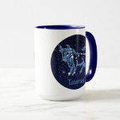 Mug Symbole Taurus Constellation et Zodiaque avec étoi (Devant droit)