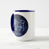 Mug Symbole Taurus Constellation et Zodiaque avec étoi (Devant gauche)