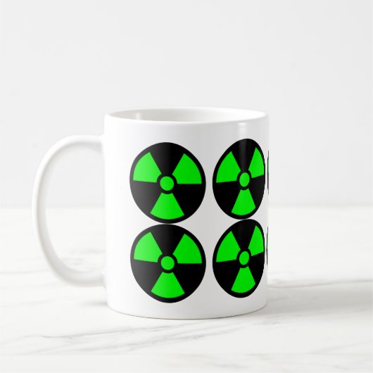 Mug Symbole Trefoil vert sur Arrière - plan noir - (Gauche)