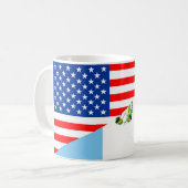 Mug symbole usa guatemala country half flag america (Devant gauche)