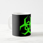 Mug Symbole vert au néon de Biohazard (Devant gauche)