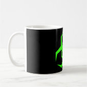 Mug Symbole vert au néon de Biohazard (Gauche)