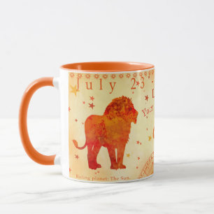 Mug Symbole vintage Leo zodiac personnalisé