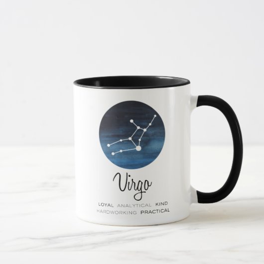 Mug Symbole Virgo, Constellation, café Zodiac (Droite)