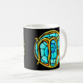 Mug Symbole Virgo couleur pierre bleue (Devant droit)