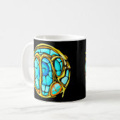 Mug Symbole Virgo couleur pierre bleue (Devant gauche)