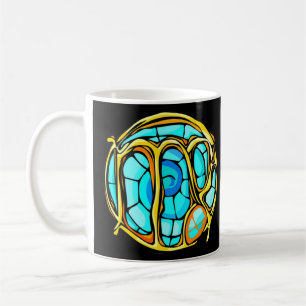 Mug Symbole Virgo couleur pierre bleue