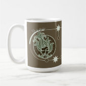 Mug Symbole Virgo Zodiac Astrologie Mandala Vert Brown (Gauche)