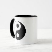 Mug Symbole Yin et Yang blanc et noir (Devant gauche)