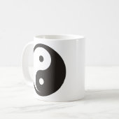 Mug Symbole Yin Yang - tatouage solide (Devant gauche)