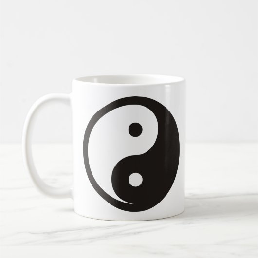 Mug Symbole Yin Yang - tatouage solide (Gauche)