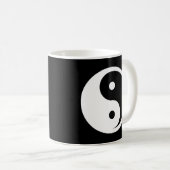 Mug Symbole Yin Yang - tatouage solide design 2 (Devant droit)
