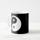 Mug Symbole Yin Yang - tatouage solide design 2 (Devant gauche)