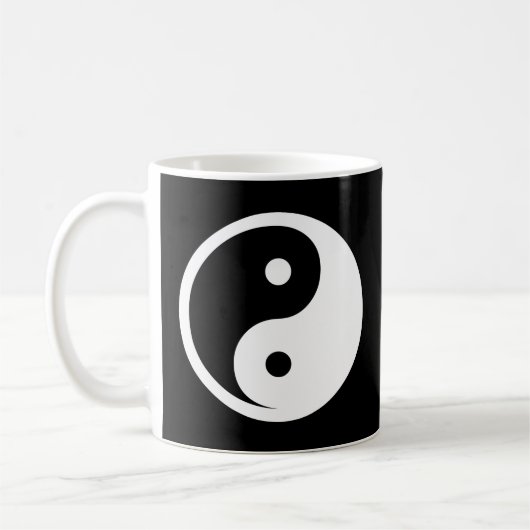 Mug Symbole Yin Yang - tatouage solide design 2 (Gauche)