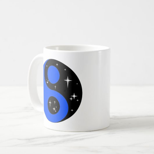 Mug " Symbole Ying Yang Starry " (Devant gauche)