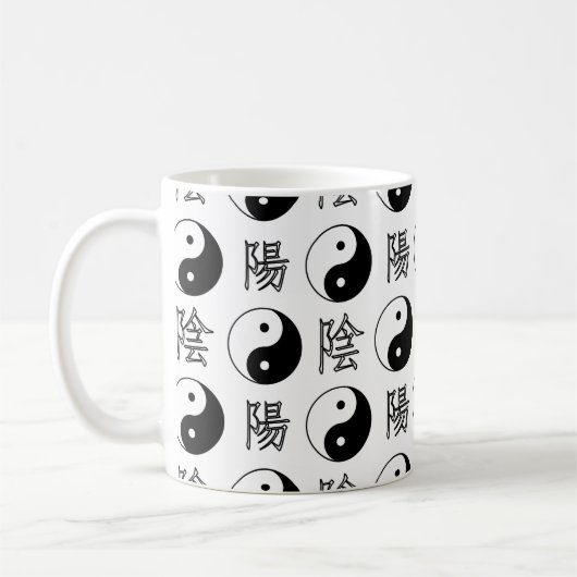 Mug SYMBOLE YINyang Blanc Motif chinois (Gauche)