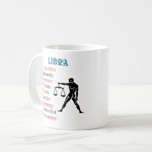 Mug Symbole ziodiaque Libra Horoscope (Devant gauche)