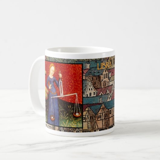Mug SYMBOLE Zodiaque ANCIEN DE LA Libra Astrologie Cof (Devant gauche)