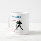 Mug SYMBOLE Zodiaque Aquarius Horoscope (Devant gauche)