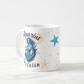 Mug Symbole Zodiaque Aquarius personnalisé Mignonne Mo (Devant gauche)