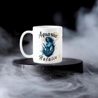 Mug Symbole Zodiaque Aquarius personnalisé Mignonne Mo