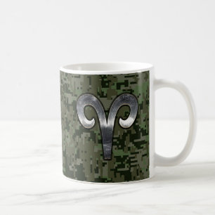 Mug SYMBOLE Zodiaque Aries Camouflage numérique Woodl