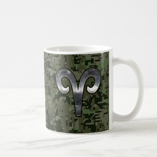 Mug SYMBOLE Zodiaque Aries Camouflage numérique Woodla (Droite)