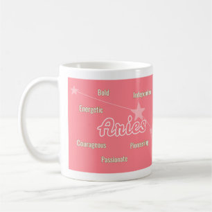 Mug SYMBOLE Zodiaque Aries Rouge Aquarelle Astrologie