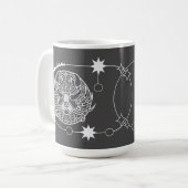 Mug SYMBOLE Zodiaque Cancer Astrologie Mandala Grey Bl (Devant gauche)