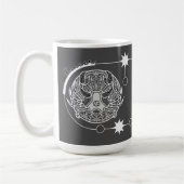 Mug SYMBOLE Zodiaque Cancer Astrologie Mandala Grey Bl (Gauche)